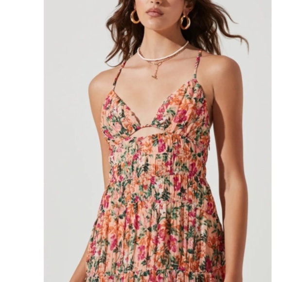 ANTHROPOLOGIE Floral Romantic Elegant Sexy Flowy Prom Wedding Maxi Dress - Picture 6 of 7